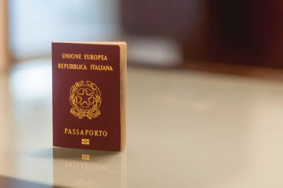 Immagine di un passaporto Italiano