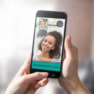 immagine che mostra il processo di video riconoscimento per lo SPID Namirial