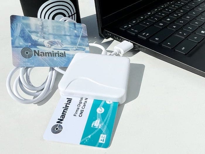 Smart Card inserita nel lettore